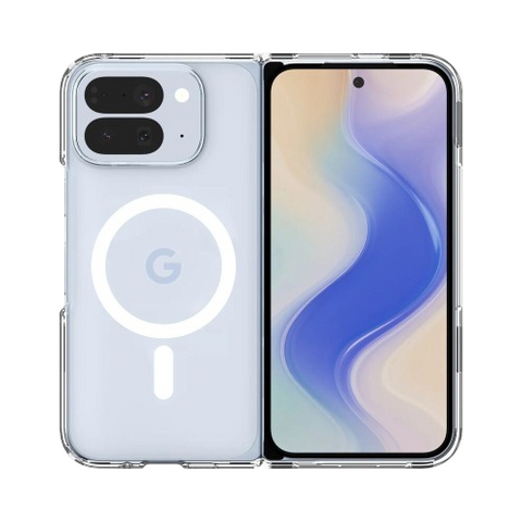 Spigen Google Pixel 10 Pro Fold Ultra Hybrid (MagFit) Case - Clear Case / White Ring