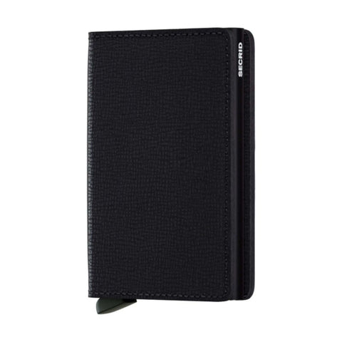 Secrid Slimwallet Compact RFID Crisple Leather Card Protector Wallet Black