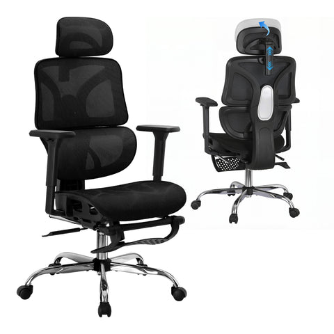 Artiss Ergonomic Office Chair Footrest (Black)