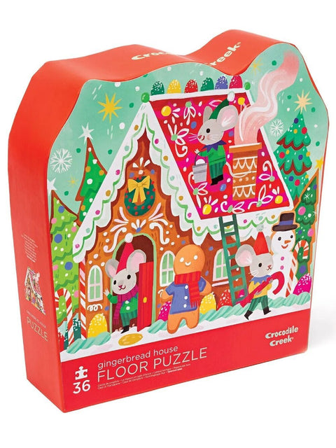 Christmas Warehouse - XMTY2523 Crocodile Creek Gingerbread House Floor Puzzle | 36 Piece Junior Jigsaw