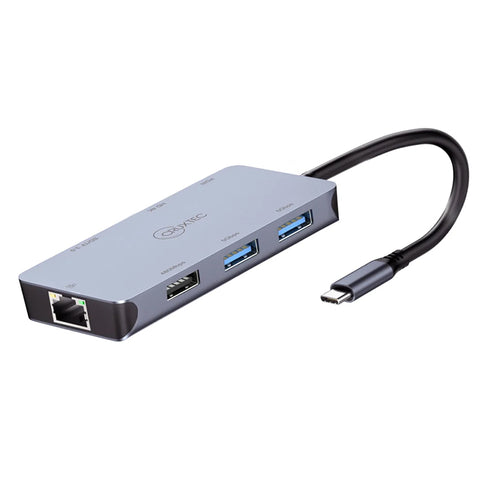Cruxtec 8 in 1 USB-C Hub Mini Dock with HDMI Output and 100W PD (CMH08-SG)