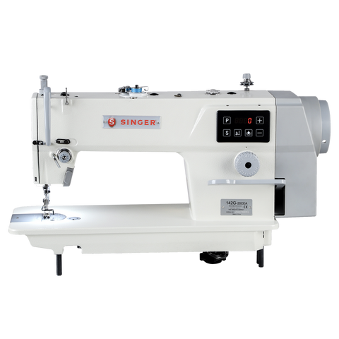 Singer 142G E Series Single Needle Integrated Lockstitch Industrial Sewing Machine with Table - Fabric Medium To Heavy
