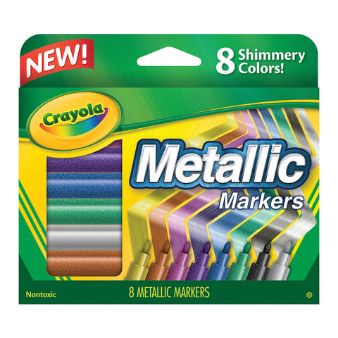 Crayola Metallic Markers Colouring/Drawing Art/Craft 3y+ [8-Pieces]