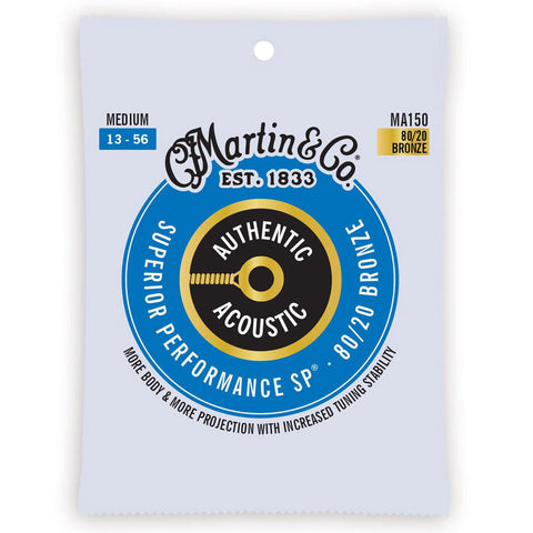Martin Guitar MA150 Authentic Acoustic Strings 80/20 Bronze Medium