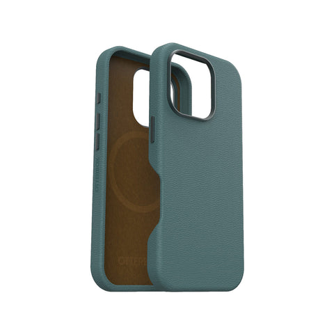 OtterBox Symmetry Cactus Leather Phone Case for iPhone 16 Pro - Green - Green