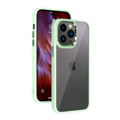 Redefine Clear Case with Metal Lens for iPhone 14 Pro Max - Mint Non-MagSafe