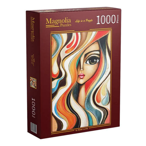 Magnolia 1000-Pieces Wavy Hair Girl Romi Lerda Puzzle