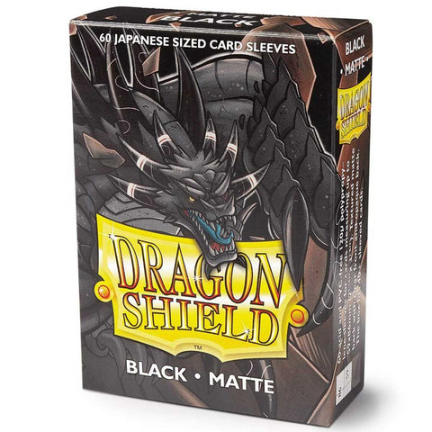 Arcane Tinmen Dragon Shield Japanese 60ct Matte Black Sleeves 59x86mm