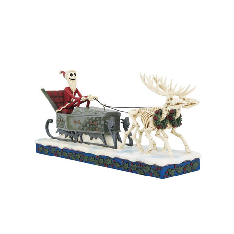 Jim Shore Disney Traditions - Nightmare Before Christmas 30th Anniversary - Jack Skeleton Sleigh