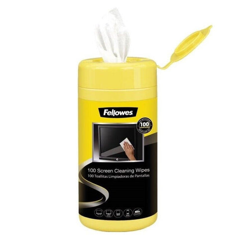Fellowes Screen Cleaning Wipes (5 Tubs of 100)
