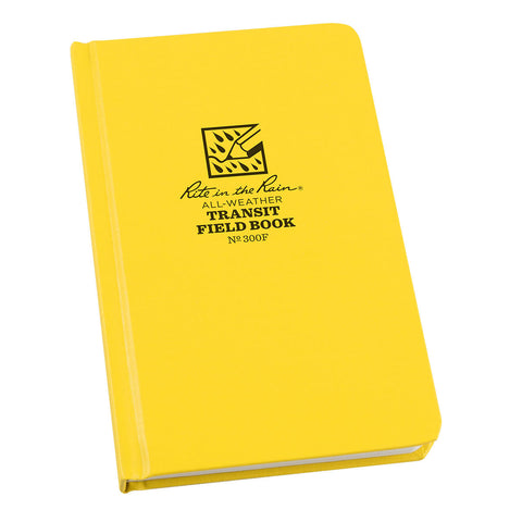 Rite In The Rain Bound Hard Cover 4.375 x 7.25 Fabrikoid Book - Transit - Yellow