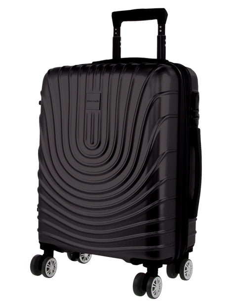 Pierre Cardin Cabin Hard-Shell Suitcase Travel Luggage Bag 54cm/48L Black