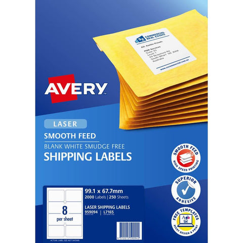 Avery 959094 L7165 Trueblock Parcel Label Pack 250