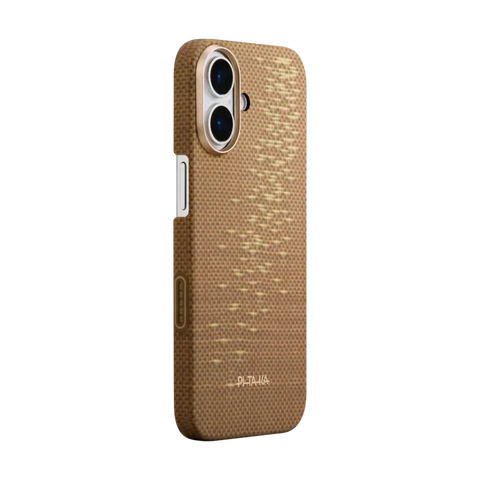 PITAKA Aramid Fibre Ultra-Slim Case  for iPhone 17 Golden Glint
