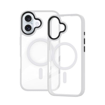 Redefine Clear Case with Metal Lens for iPhone 16 - White