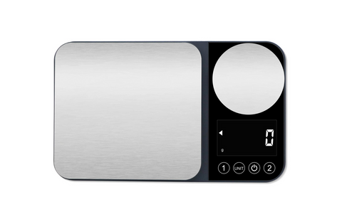 Cuisena 2-in-1 Kitchen Scale with Dual Stainless Steel Platforms 5kg Silver
