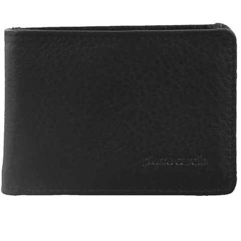 Pierre Cardin Men's Italian Leather Bi-Fold RFID Protected Wallet (Black)