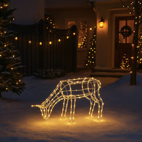 Lexi Lighting 3D LED Reindeer with Motor - Warm White