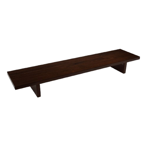 Desky Minimal Monitor Stand - Dark Walnut Rubberwood