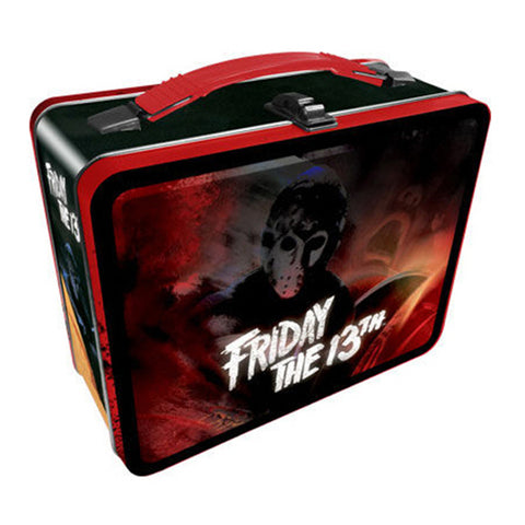 Aquarius 22cm Friday The 13th Tin Fun Box with Handle Lunchbox Carry Storage Large