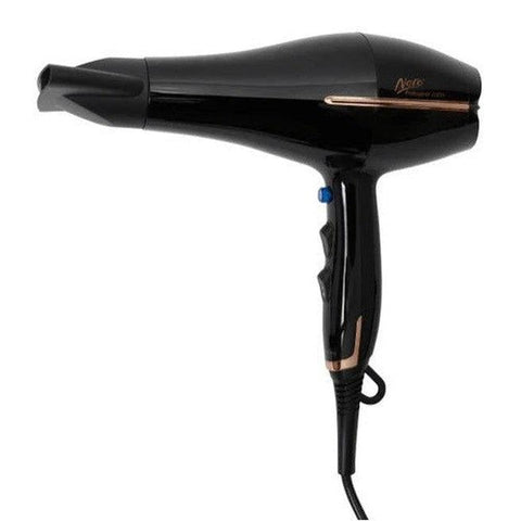 Nero Professional Hair Dryer Gloss Black With Copper Finish Tourmaline