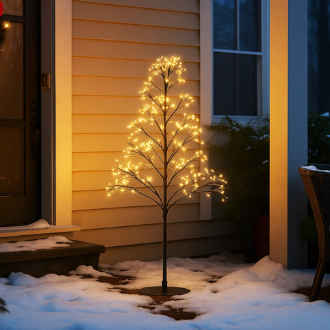 Lexi Lighting Pre-Lit Micro LED Black Tree Christmas Lights 1.2m