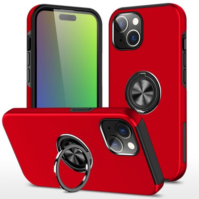 Redefine Magnetic Ring Holder Case for iPhone 16 Plus (Red)