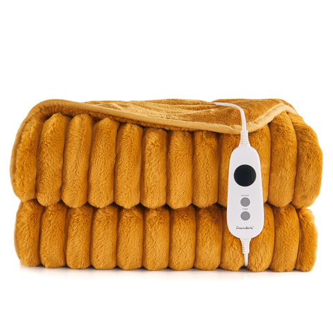 Dreamaker Heated Throw 180×200 (Mustard Gold)