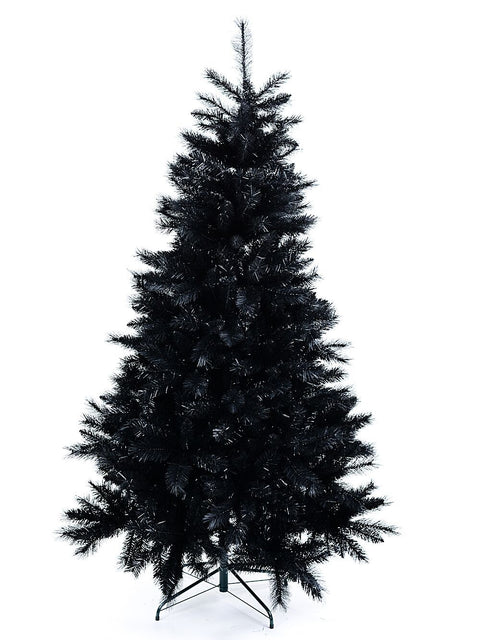 Christmas Warehouse - TREEBS20 2m Black Balsam Artificial Christmas Tree | 885 Tips & Hinged Branches Black