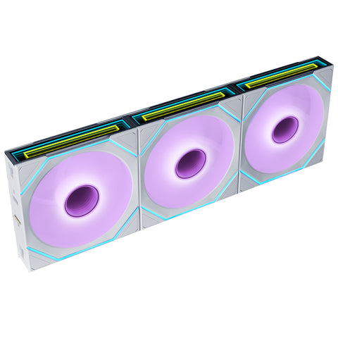 Lian Li Uni Fan SL Infinity Flex 2.4GHz Wireless 120mm ARGB Fan 3 Pack - White (12SLIN1F3W)