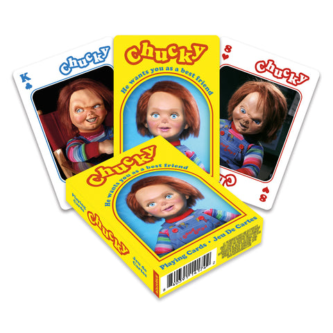 Aquarius 54-Pieces Chucky Playing Cards Poker Family Gaming Fun Play Deck Set 14y+