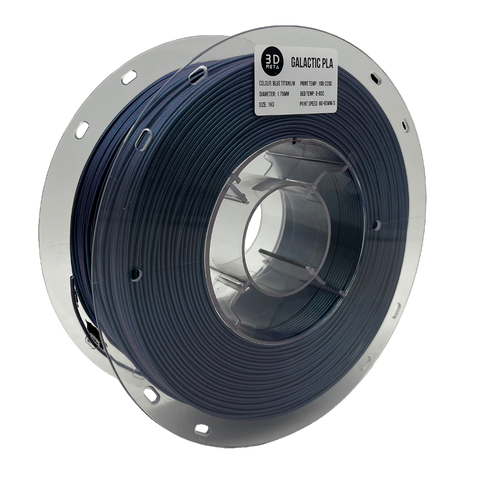 3D META Galactic PLA 3D Printing Filament - Blue Titanium
