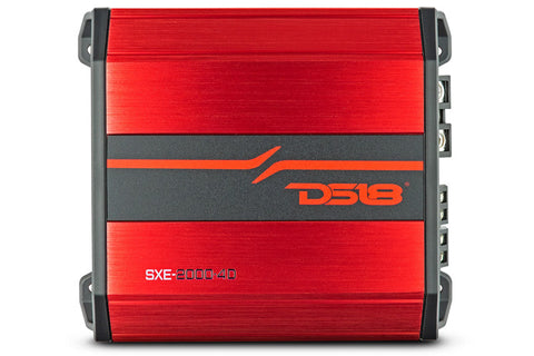 DS18 SXE-2000.4D SXE 160W x 4-Channel Class D Amplifier (Red)