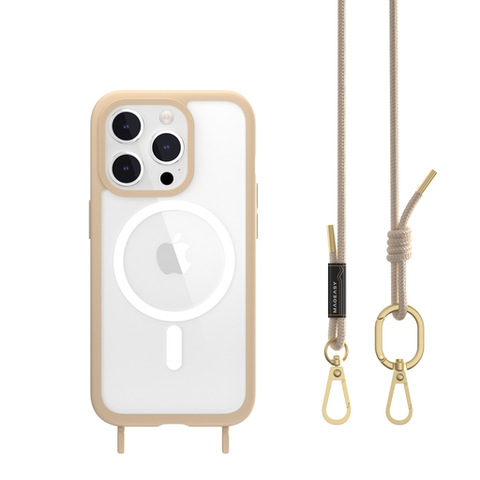MagEasy Roam with Strap for iPhone 15 Pro - Beige