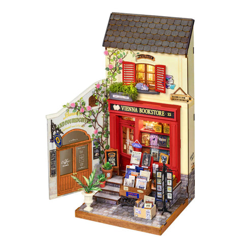 Robotime DIY Travel Street Vienna Bookstore
