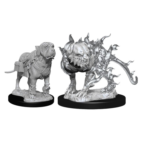 Wizkids D&D Nolzurs Marvelous Unpainted Miniatures Mastif and Shadow Mastif
