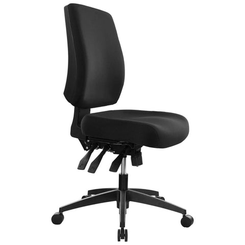 Buro Tidal Medium Back Chair Fully Upholstered Without Arms Black