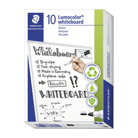 Staedtler Whiteboard Marker 351 Bullet Point (Black) [Box 10]