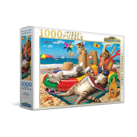 Harlington 1000pc Cats on the Beach Puzzle