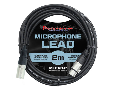 Precision Audio MLEAD2 XLR To XLR Studio Stage Microphone Lead 2M