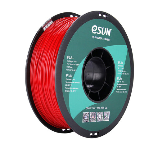 eSUN PLA+ HS High Speed 3D Print Filament 1.75mm 1kg - Fire Engine Red
