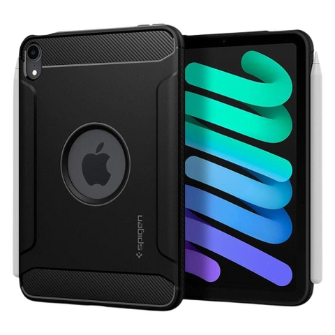 Spigen Apple iPad mini A17 Pro (2024) / mini 6th Gen (2021) Rugged Armor Case (Black)