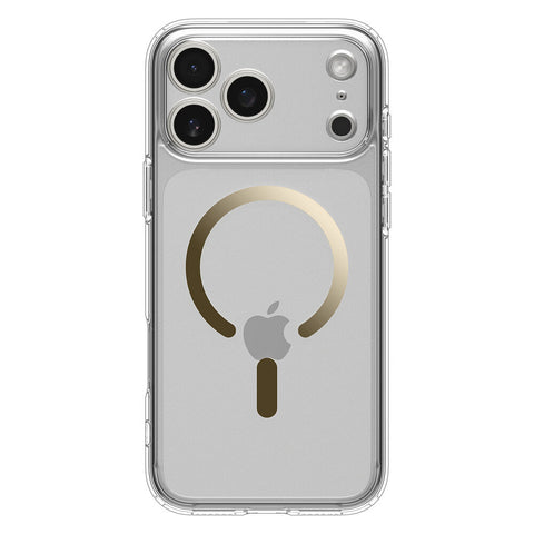 Spigen Apple iPhone 17 Pro Ultra Hybrid (MagFit) Case (Clear Case / Gold Ring)