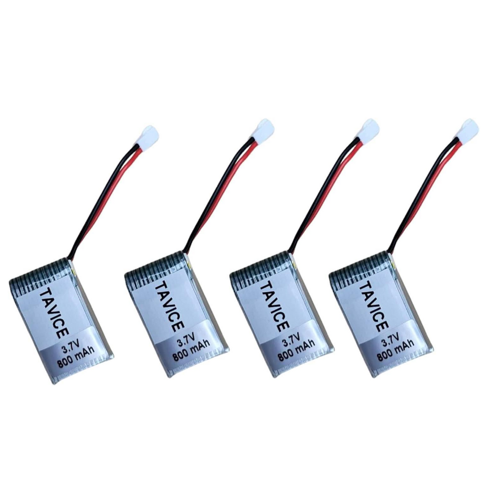 [4 Pack] TAVICE 3.7V 800mAh LiPo Battery Pack Compatible with RC ...
