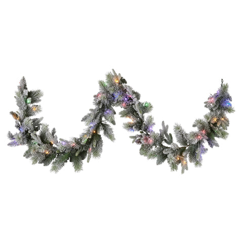 Christabelle Snowy LED Christmas Garland Stamford 2.7m