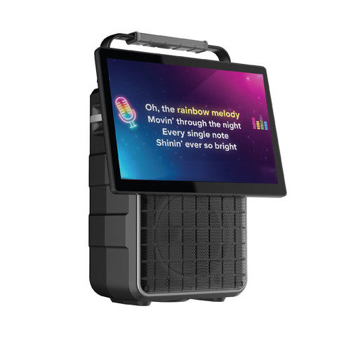 Laser Karaoke Machine 14 Inch Screen Dual Mics