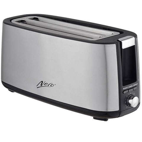 Nero 4 Slice Toaster Long Stainless Steel