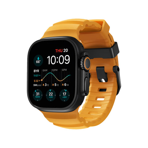 NOMAD Rocky Point Band for AppleWatch Black Hardware [44mm-46mm/ULT] (Orange)
