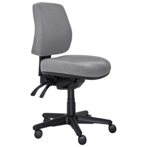 Buro Roma 3 Lever Mid Back With Seat Slide Without Arms Safetex Smoke