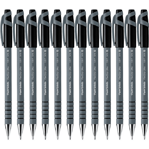 Papermate Flexgrip Ultra Ballpoint Pen Fine (Black) [Box 12]
